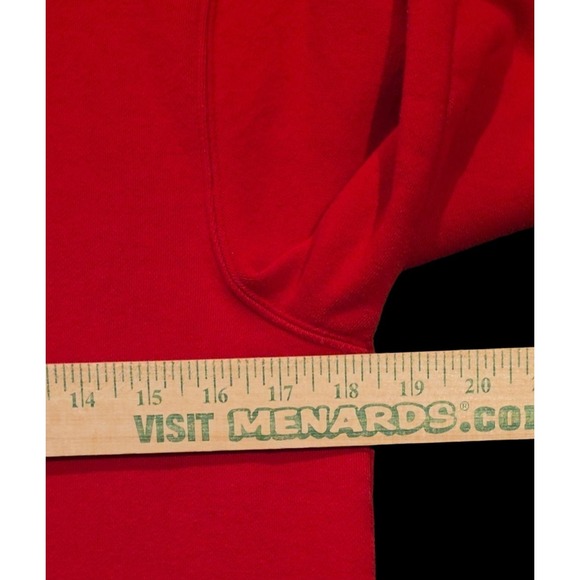 Bechamel Women's S Red Christmas Sweatshirt Embroidered Snowmen Warm Wishes - Picture 5 of 10